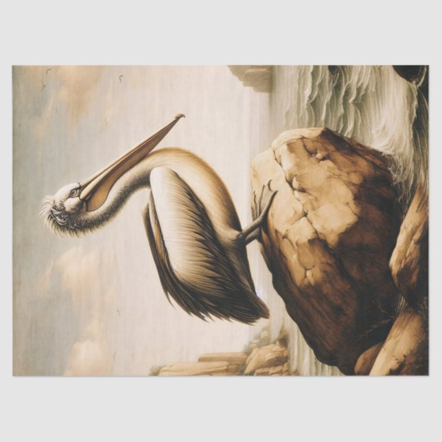 Papel De Seda Vintage Pelican Decoupage (Frente )