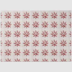 Papel De Seda Vintage Português Azulejos - Estrela - Nuvem Verme