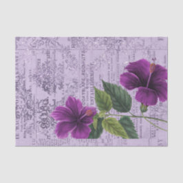 Papel De Seda Vintage Purple Floral