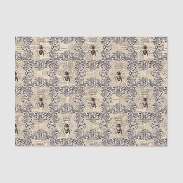 Papel De Seda Vintage Queen Bee (Frente )