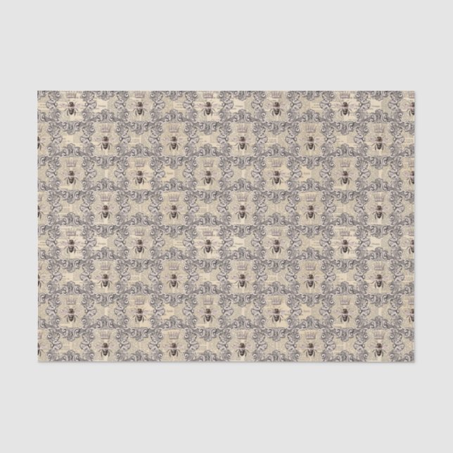 Papel De Seda Vintage Queen Bee (Frente )