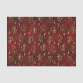 Papel De Seda Vintage Red Dourado Art Deco Graphic