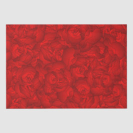 Papel De Seda Vintage Red Floral Art