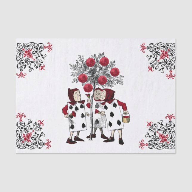 Papel De Seda Vintage Red Painting the Rosa (Frente )