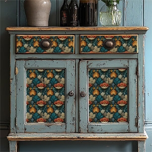 Papel De Seda Vintage Red Poppy e Jade William Morris inspirados