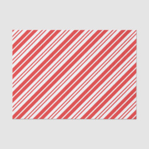 Papel De Seda Vintage Red Strited Christmas Tissue Paper (Papel