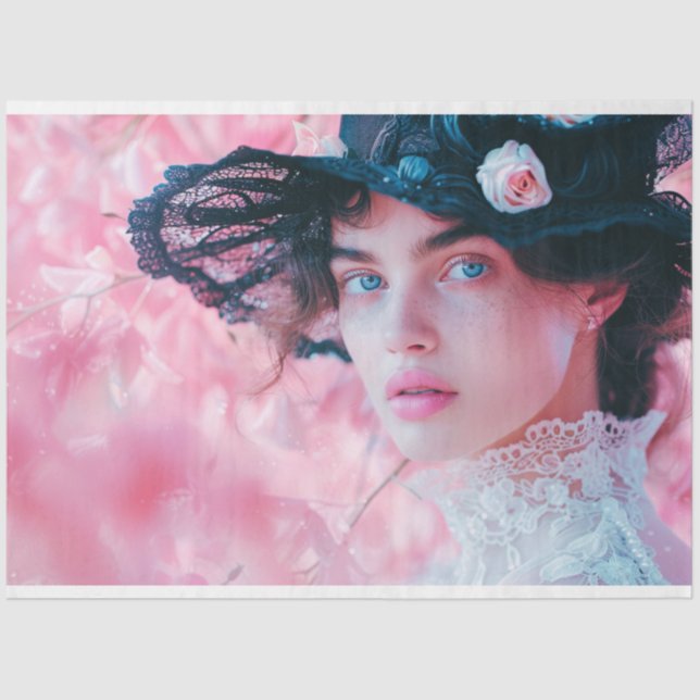 Papel De Seda Vintage Roaring Twenties Flapper Decoupage (Frente )