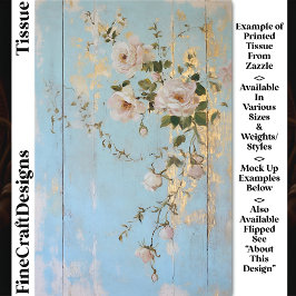 Papel De Seda Vintage Roses, Distressed Blue Wood DY5R Decoupage