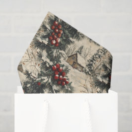 Papel De Seda Vintage Rustic Christmas Holiday