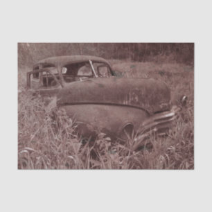 Papel De Seda Vintage Rustic Retro Sepia Brown Car Textura Antig