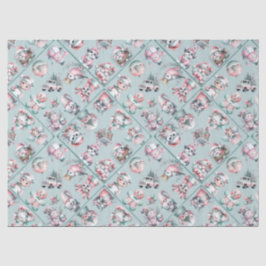 Papel De Seda Vintage Santa & Candy Cane Holiday