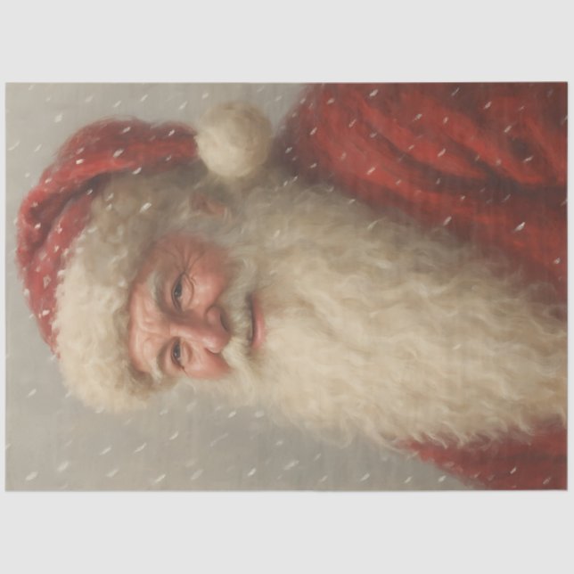 Papel De Seda Vintage Santa Claus Christmas Decoupage (Frente )