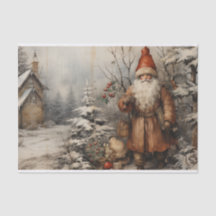 Vintage Santa Claus Decoupage