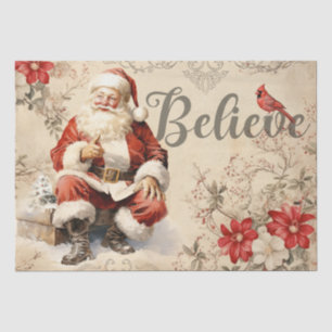 Papel De Seda Vintage Santa Claus Decoupage Ephemera