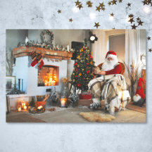 Vintage Santa Claus, Luzes de Árvore de Natal