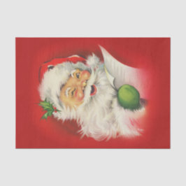 Papel De Seda Vintage Santa Claus Natal
