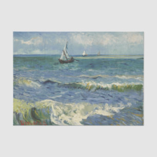 Papel De Seda Vintage Seascape perto de Les Saintes-Maries-de-la