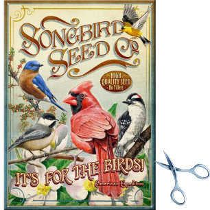 Papel De Seda Vintage Seed Catalog, Songbird Seed Company,