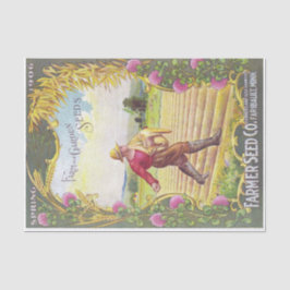 Papel De Seda Vintage Seed Farmer Seed Co, Fazenda Garden