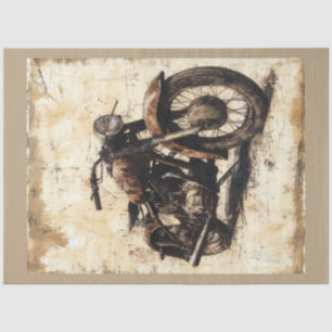 Papel De Seda Vintage Série Motocicleta Design nº 9