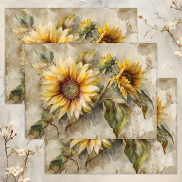 PAPEL DE SEDA VINTAGE SFLOWERS FLORAL DECOUPAMENTO