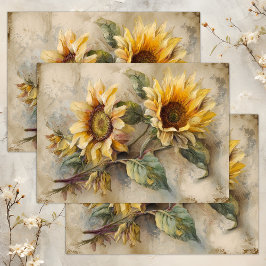 PAPEL DE SEDA VINTAGE SFLOWERS FLORAL DECOUPAMENTO