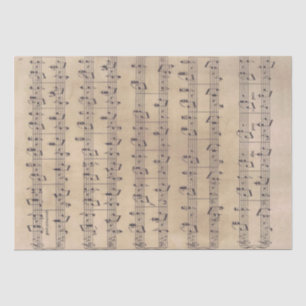 Papel De Seda Vintage Sheet Music Song Aged Paper Decoupage