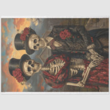 Vintage Skelton Sr.ª Decoupage