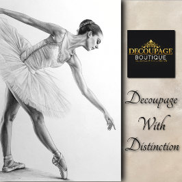 Papel De Seda Vintage Sketch Ballerina Decoupage