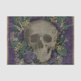 Papel De Seda Vintage Skull Halloween