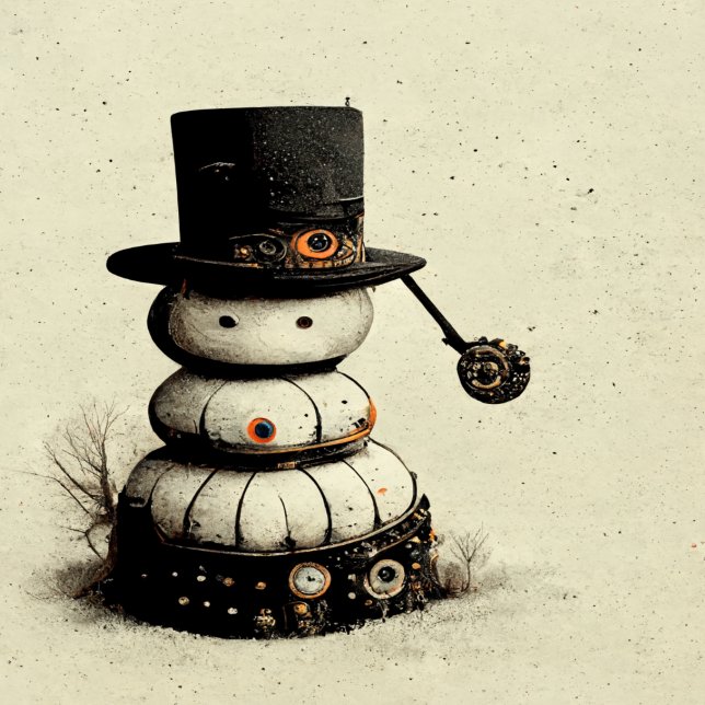 Papel De Seda Vintage Snowman - Tecido (Criador carregado)