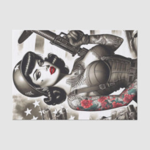 Papel De Seda Vintage Soldier Girl