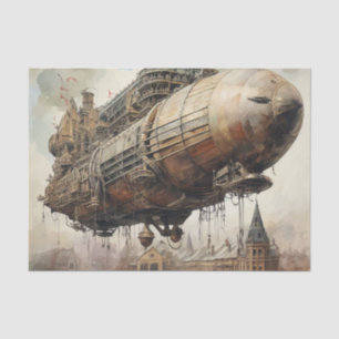 Papel De Seda Vintage Steampunk Zeppelin (2)