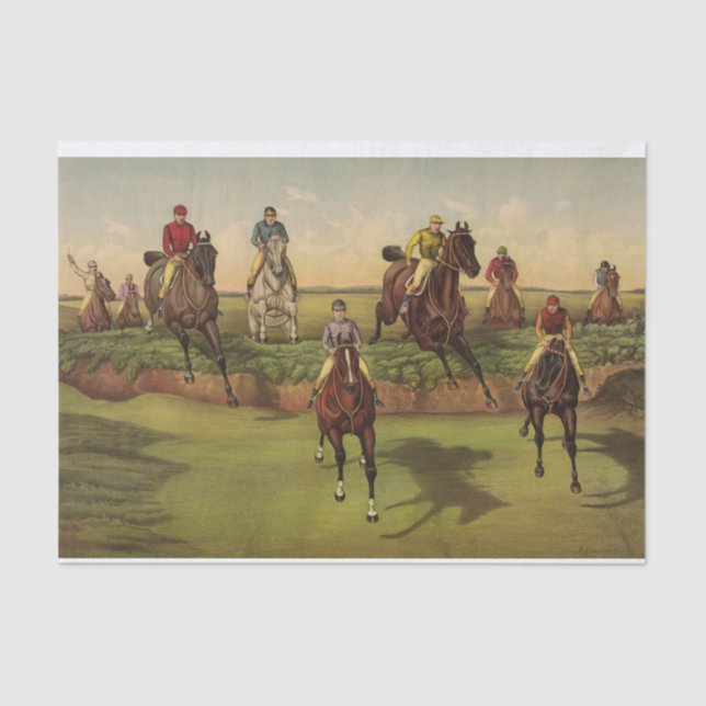 Papel De Seda Vintage Steeplechase Throoughgeneto (Frente )