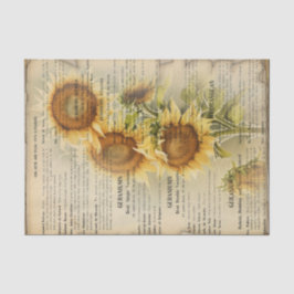 Papel De Seda Vintage Sunflower IV