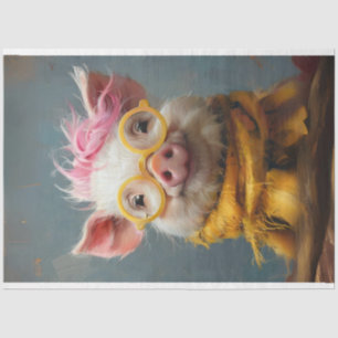 Papel De Seda Vintage Sunny Snout Pig Decoupage