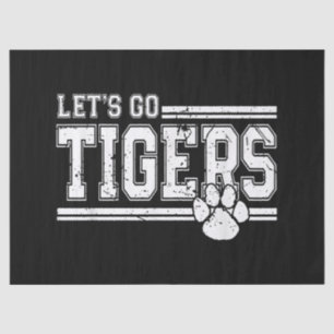 Papel De Seda Vintage Tigers School Sports Name Retro