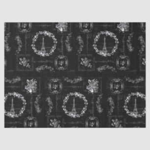 Papel De Seda Vintage Torre Eiffel - Decoupage Negra Ephemera