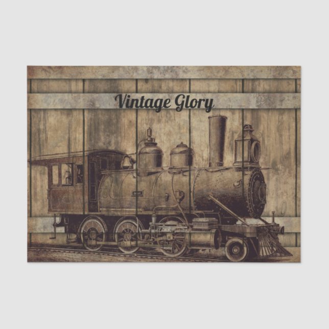 Papel De Seda Vintage Train (Frente )