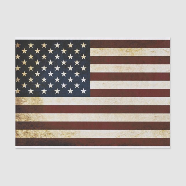 Papel De Seda Vintage USA Flag (Frente )