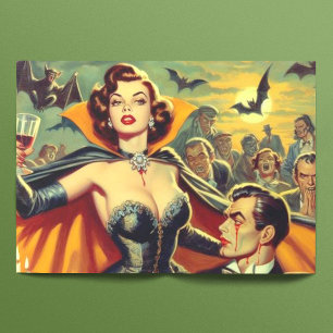 Papel De Seda Vintage Vampire Woman