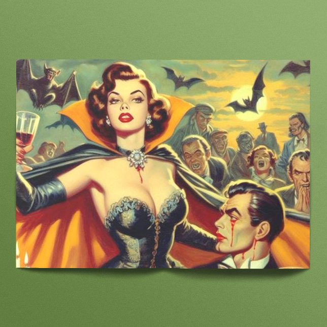 Papel De Seda Vintage Vampire Woman (Criador carregado)