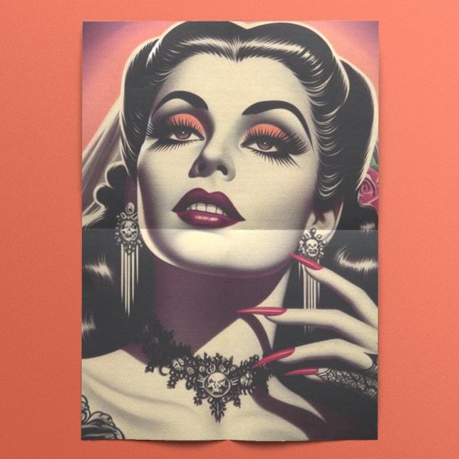 Papel De Seda Vintage Vampire Woman (Criador carregado)