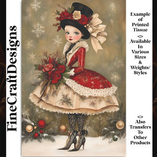 Papel De Seda Vintage Victorian Chic Lady Fashion BC8L Decoupage