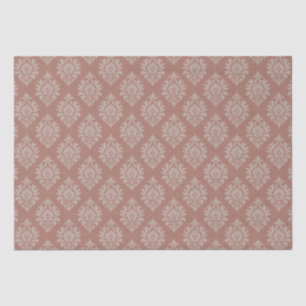 Papel De Seda Vintage Victorian Damask, Pergaminho em Blush-Tone