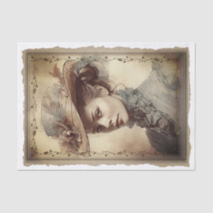 Papel De Seda Vintage Victorian Lady Portrait Decoupage