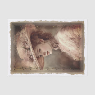 Papel De Seda Vintage Victorian Lady Portrait Decoupage