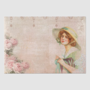 Papel De Seda Vintage - Vitoriano Lady Decoupage
