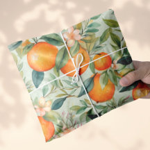 Vintage Watercolor Tangerine Orange