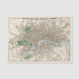 Papel De Seda Vintage Whitbird's Map of London Excelente City